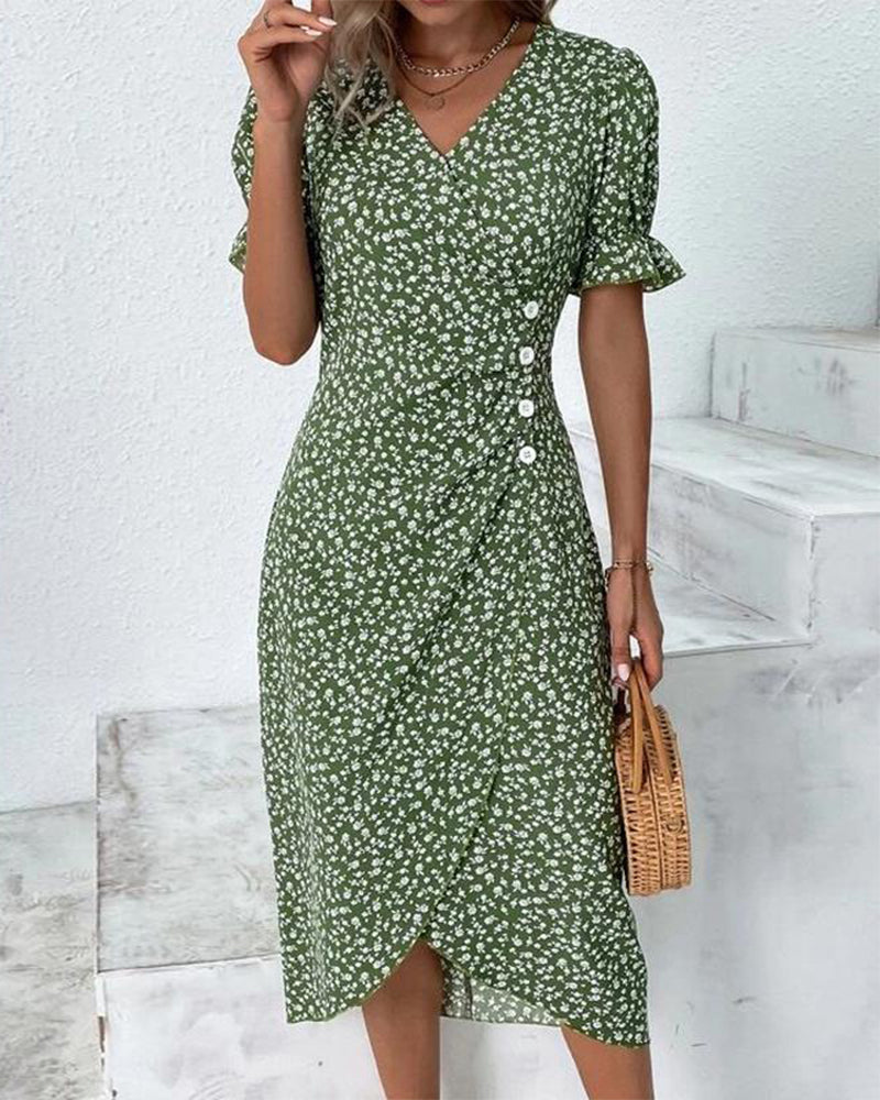 Elegante damesjurk met knopen | Comfortabel en charmant