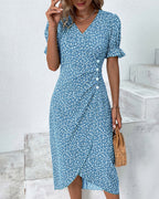 Elegante damesjurk met knopen | Comfortabel en charmant