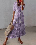 Odette – Maxi-Jurk In Boho-Stijl Met Ibiza Vibes, Luchtig Katoen