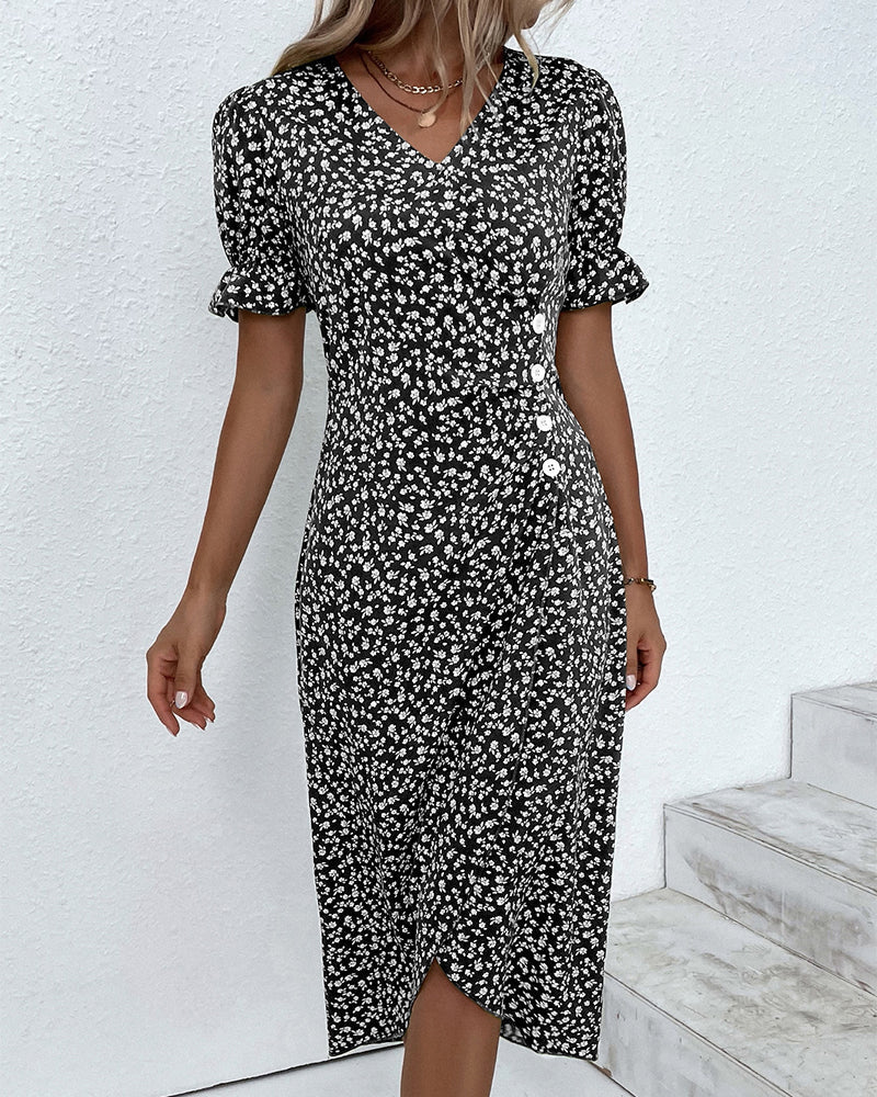 Elegante damesjurk met knopen | Comfortabel en charmant