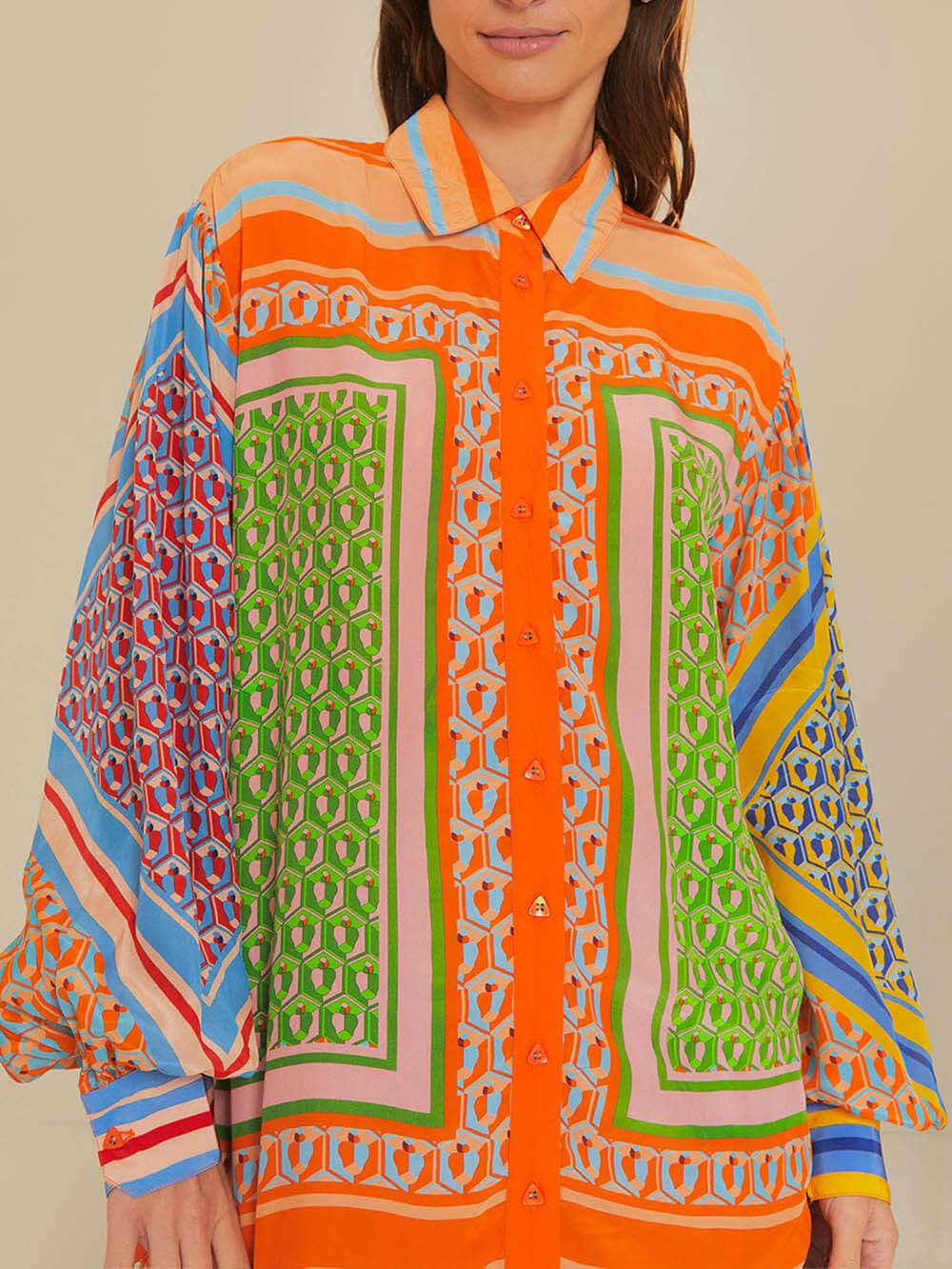 Josephine | Tropische Look Kleurrijk Uniek Shirt