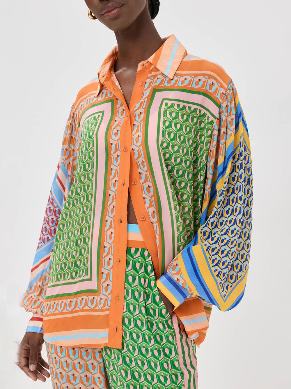 Josephine | Tropische Look Kleurrijk Uniek Shirt