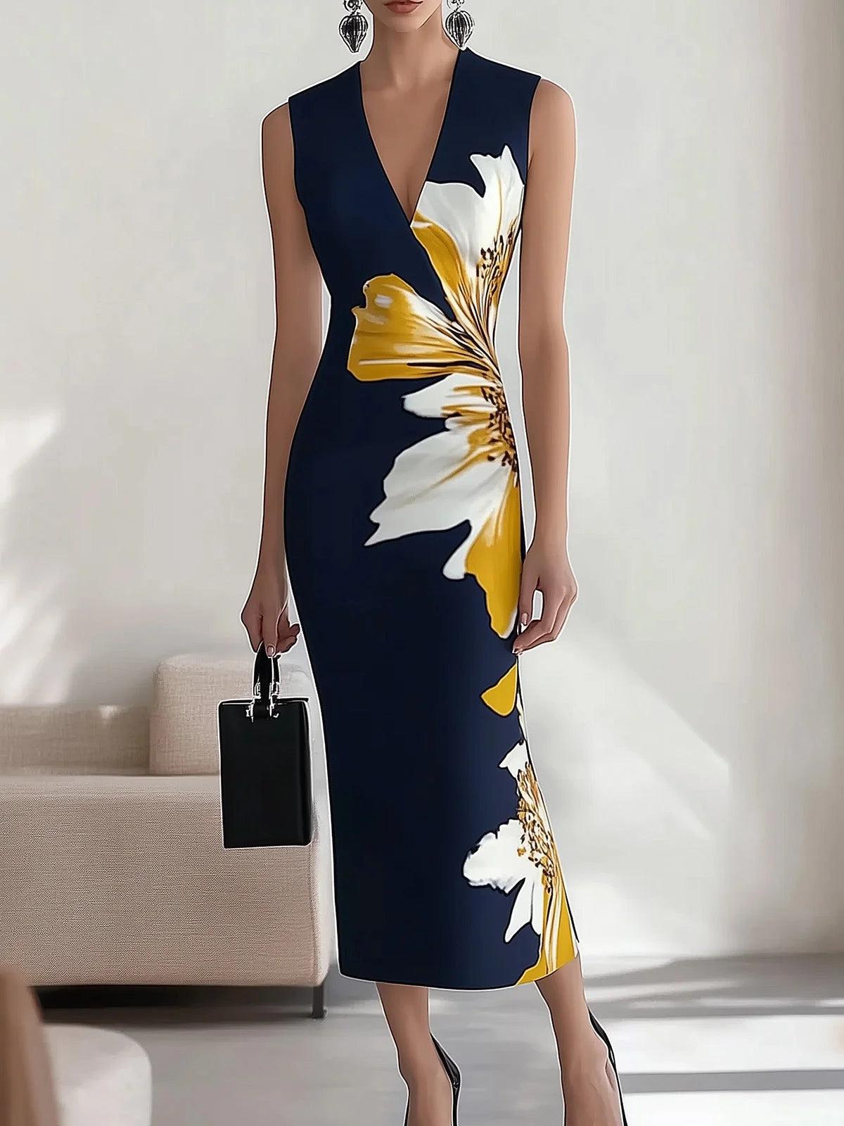 Lily | Strand Glam Elegante Werkplek Festival Midi Jurk