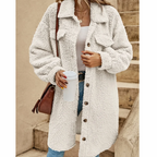 Dames Vest Lang Mantel Comfortabel Elegant