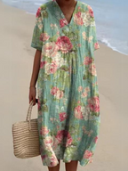 Luchtige damesjurk met bloemenprint | Comfortabel en Flatterend