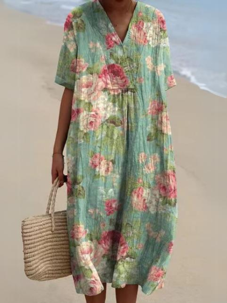 Luchtige damesjurk met bloemenprint | Comfortabel en Flatterend