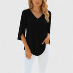 Violetta™ | Blouse Met V-Hals Sophistiqué