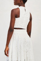 Larissa™ Geborduurde Top & Hoge Taille Maxi Rok Set