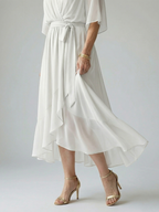 Elric | Licht Drape Midi Jurk