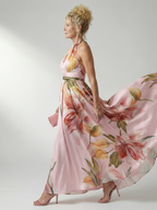 Amiel | Licht Floral Maxi Jurk