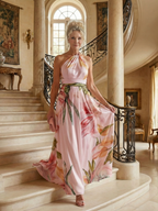 Amiel | Licht Floral Maxi Jurk