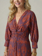 Lune | Natuurlijke Wrap Midi Jurk