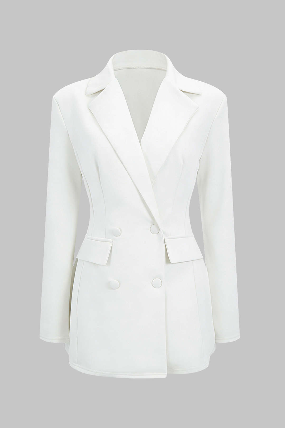 Geknipte Revers V-Hals Mini Jurk