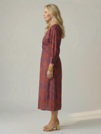 Lune | Natuurlijke Wrap Midi Jurk