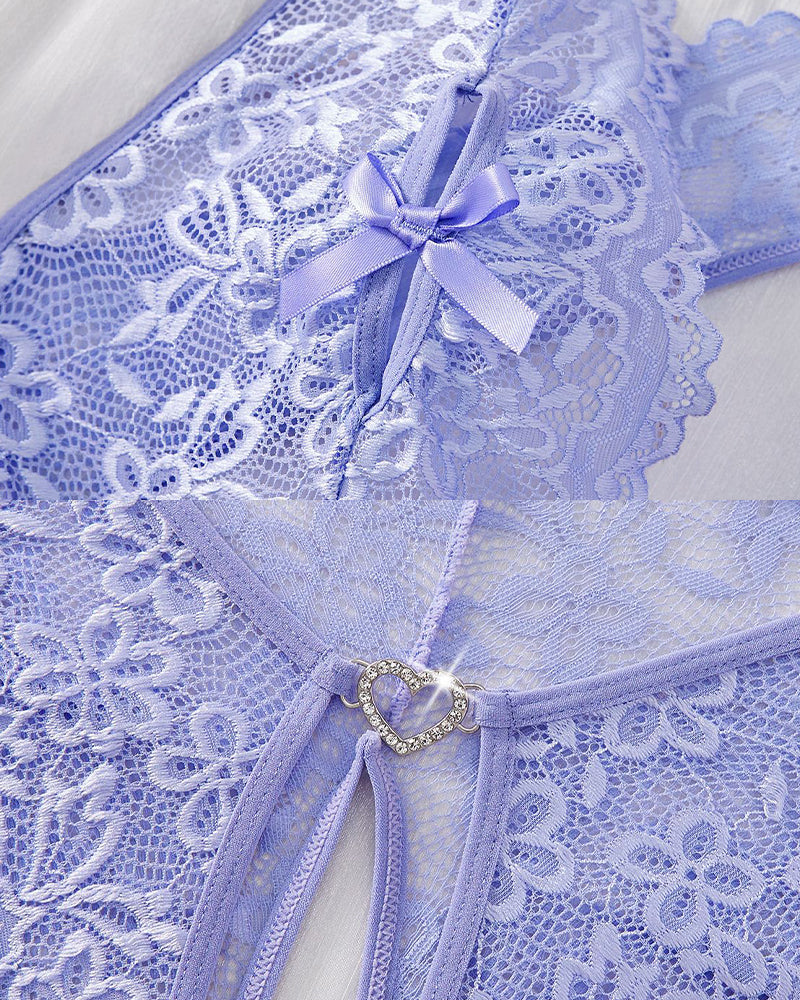 Néla™ | Elegante Bruids Teddy Lingerie met Halter