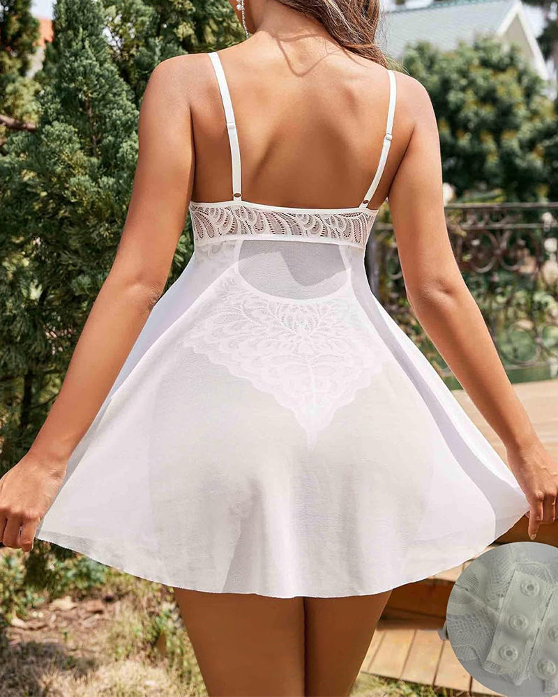 Natalia™ | Luxe Kanten Teddy Lingerie met Ademend Mesh