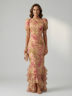 Vianne | Zachte Hoge Hals Maxi Jurk