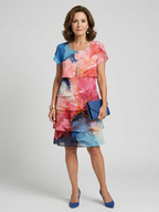 Mira | Elegante Marmeren Jurk tot de Knie