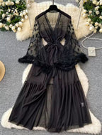 Keira™ | Transparante Kanten Kimono Ochtendjas