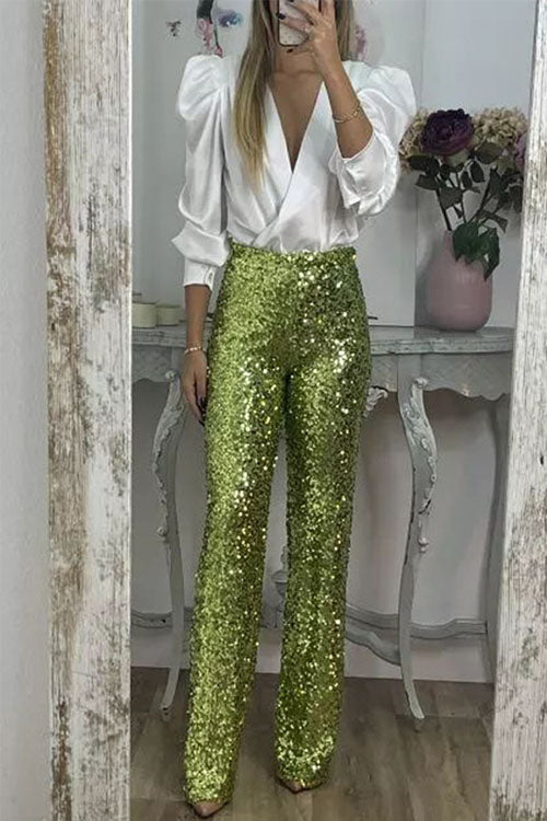 Anouk – Uitlopende Feestbroek Met Pailletten