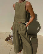 Livia – Maxi-Jurk Met Een V-Hals En Elegante Details, Van Zacht Katoen