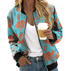Lonia - Bomberjack dames bloemenprint
