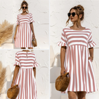 Miranda - Trendy Gestreepte Jurk