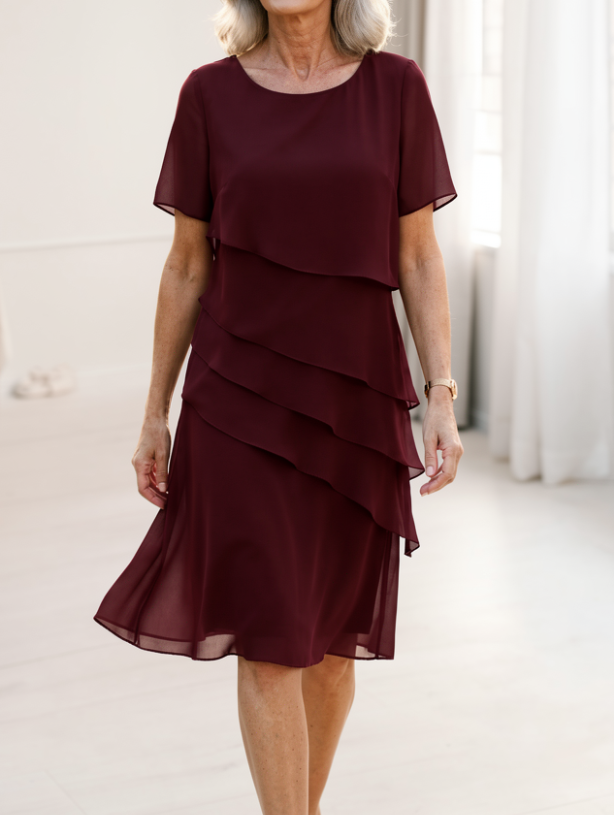 Linda | Elegante Comfort Rimpel Jurk