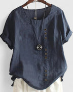 Élisavie | Comfortabele Blouse met Korte Mouwen