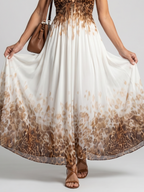 Orlune | Plissé Witte Midi Jurk