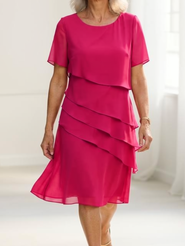 Linda | Elegante Comfort Rimpel Jurk