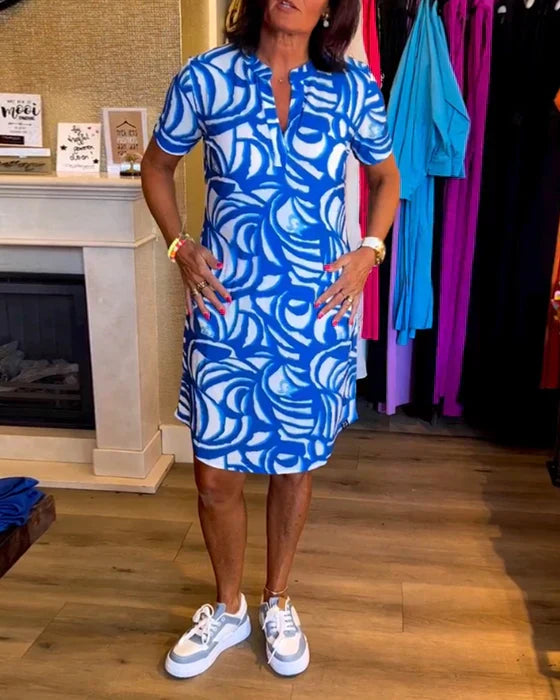 Nathalie - Stijlvolle Midi Zomerjurk