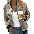 Lonia - Bomberjack dames bloemenprint