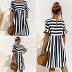Miranda - Trendy Gestreepte Jurk