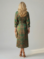 Lune | Natuurlijke Wrap Midi Jurk