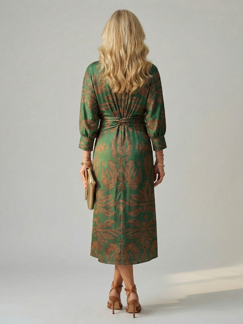 Lune | Natuurlijke Wrap Midi Jurk