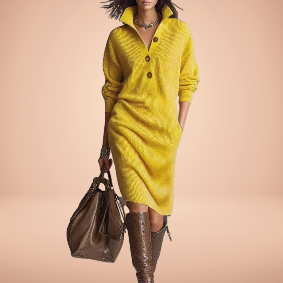 Carmen | Warme Gebreide Jurk, Elegant en Comfortabel
