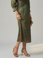 Lune | Natuurlijke Wrap Midi Jurk