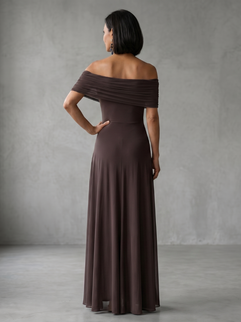 Juni | Off Shoulder Draped Midi Dress