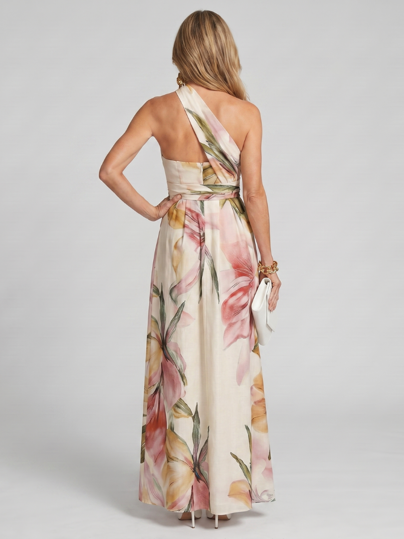 Hester | Zachte Halter Vloeiende Maxi Jurk