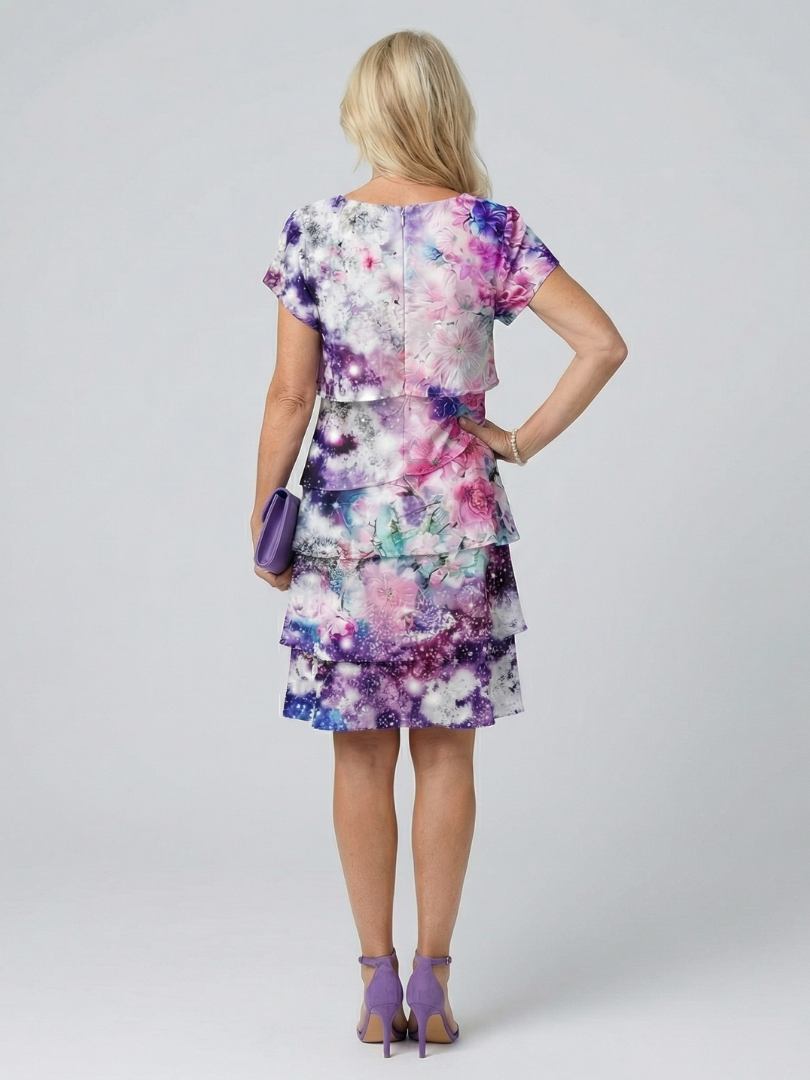 Zaya | Licht Bloom Knielange Jurk