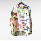 Fleur - Trendy Blouse Hondenprint Dames