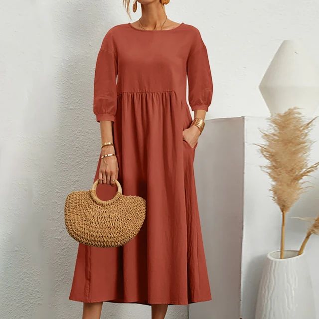 Marion - Comfortabele Midi Zomerjurk