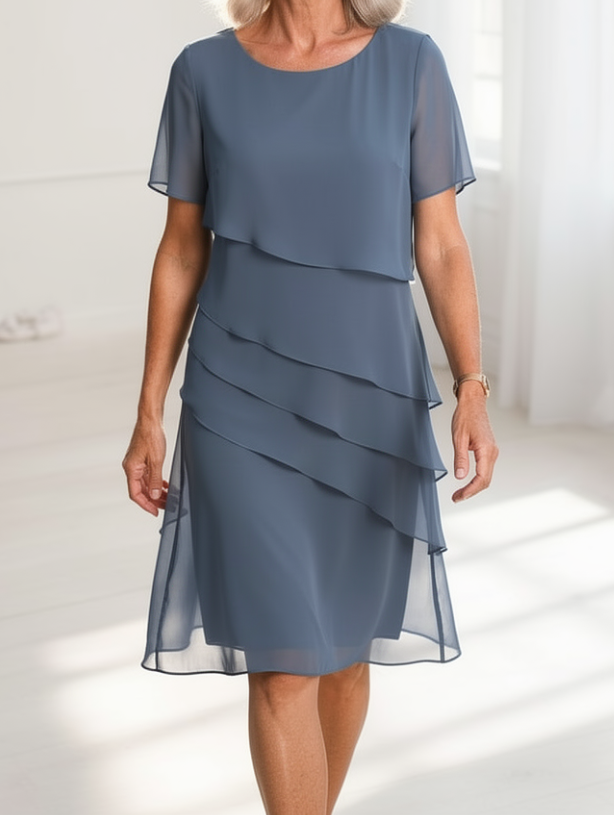 Linda | Elegante Comfort Rimpel Jurk