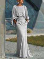 Clara | Elegante V-hals rugloze mouwloze jurk
