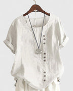 Élisavie | Comfortabele Blouse met Korte Mouwen