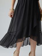 Elric | Licht Drape Midi Jurk
