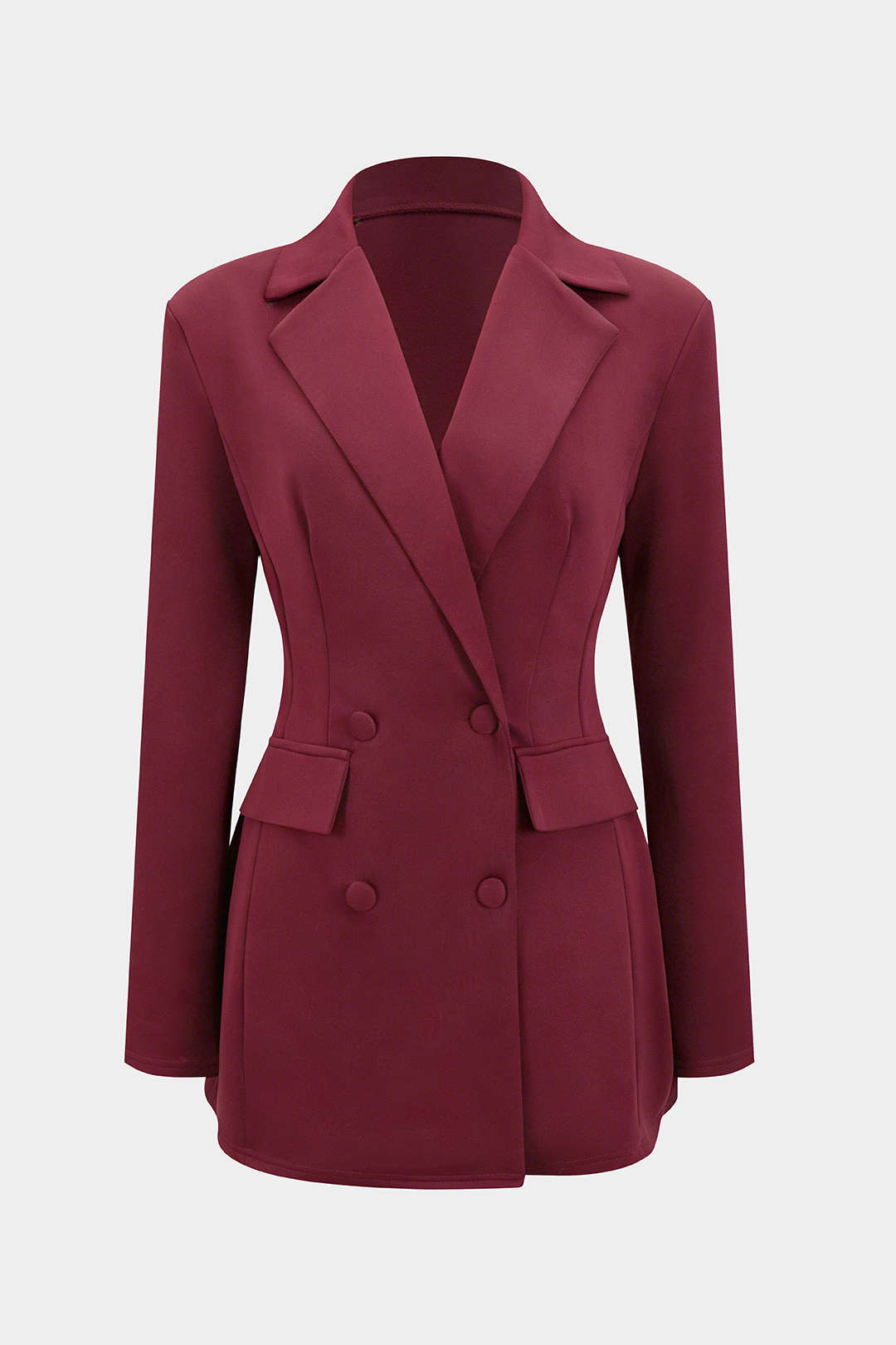 Geknipte Revers V-Hals Mini Jurk