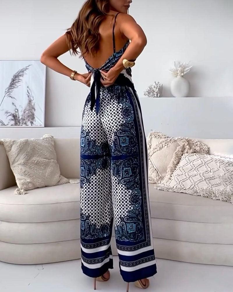 Helen | Vakantie Klaar Stijlvolle Vetersluiting Vest & Broek Twee-Delige Set Jurk
