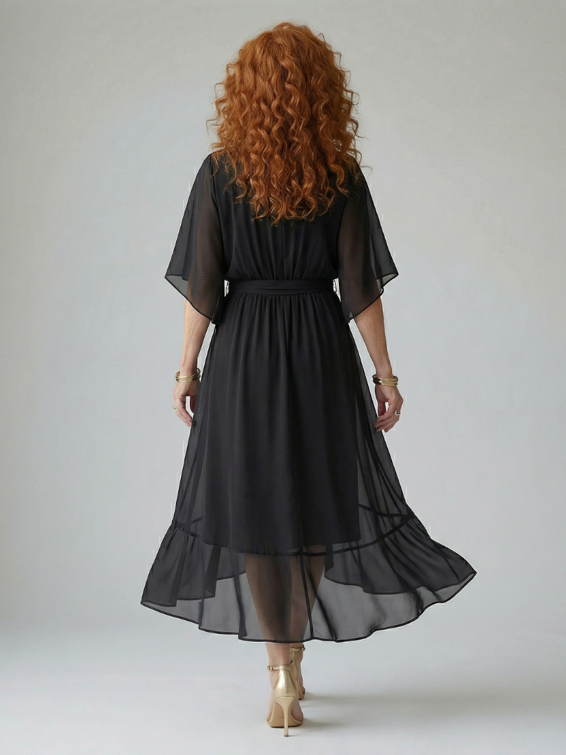 Elric | Licht Drape Midi Jurk